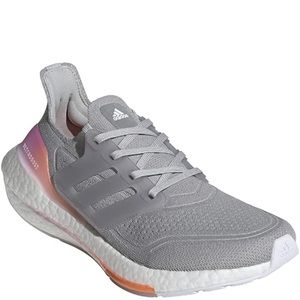 Adidas Gray/pink Women's Ultraboost 21 Running Shoe in size 8. See pics.